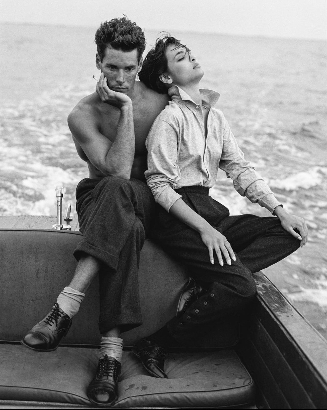 Bruce and Talisa on my Chris-Craft, Bellport, NY