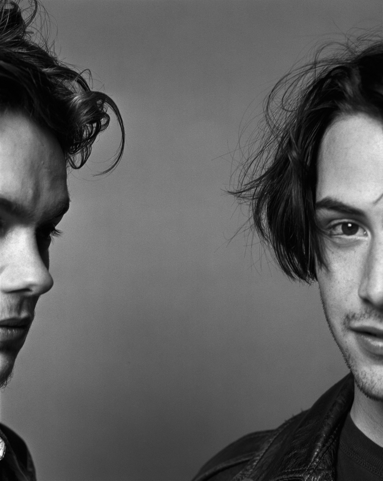 Cast photo from "My Own Private Idaho", River Phoenix and Keanu Reeves, Los Angeles, CA