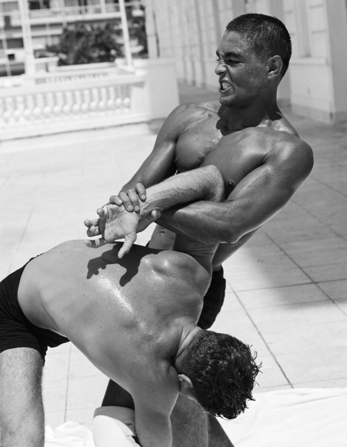 Rickson and Jorge fighting, Rio de Janeiro, Brazil