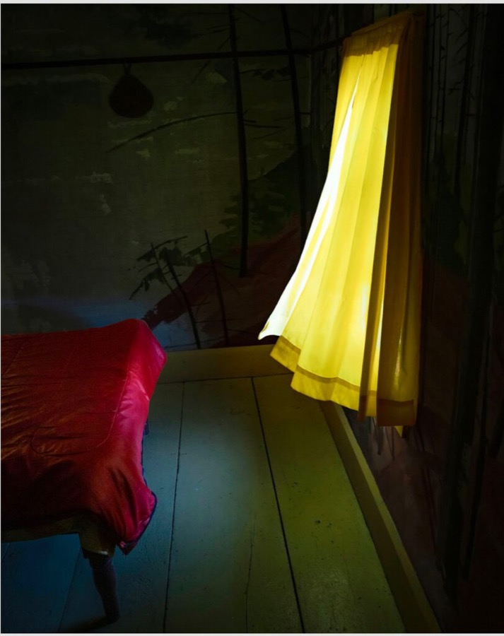 Bedroom (Blowing Yellow Curtain), Cushing, Maine