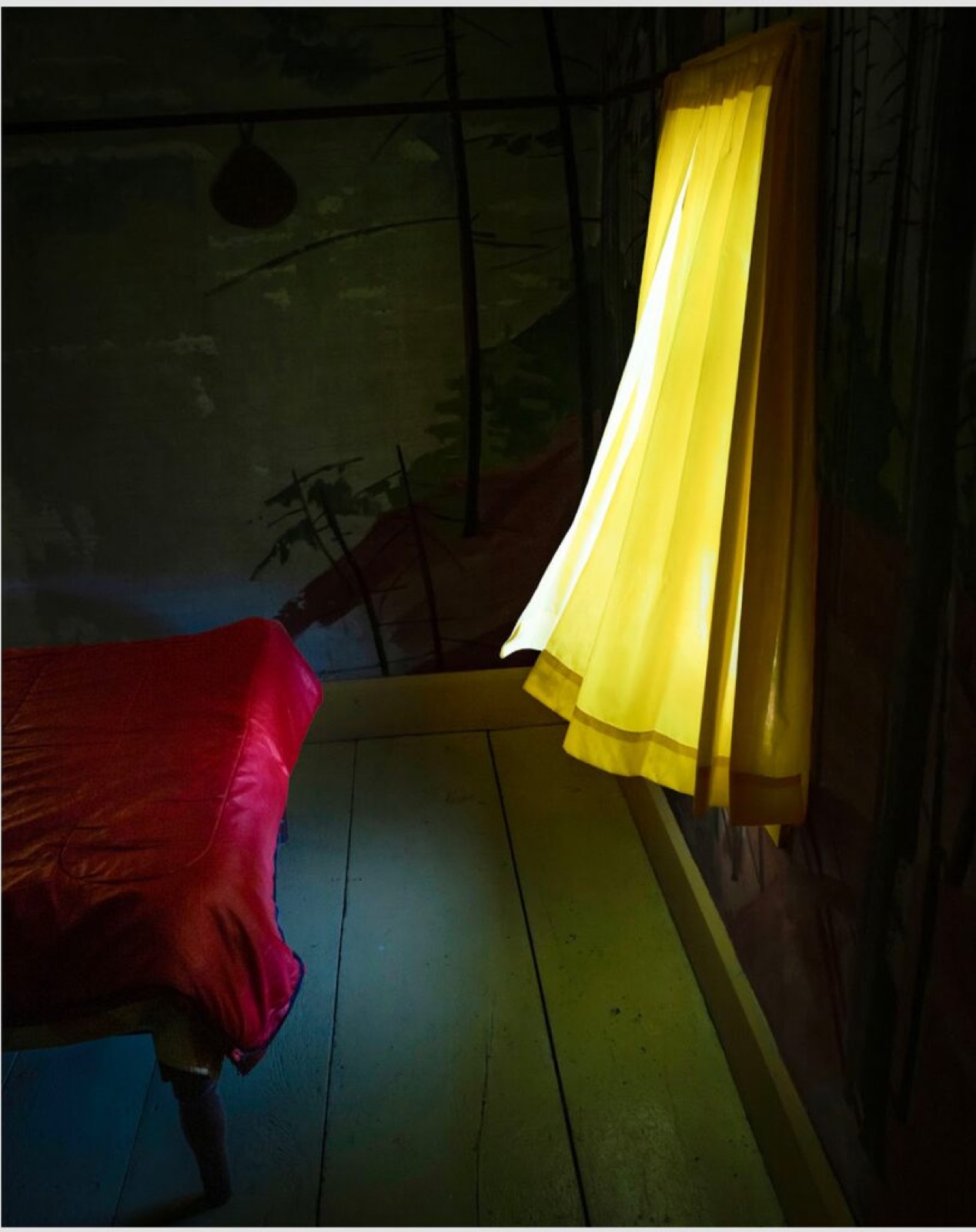 Bedroom (Blowing Yellow Curtain), Cushing, Maine
