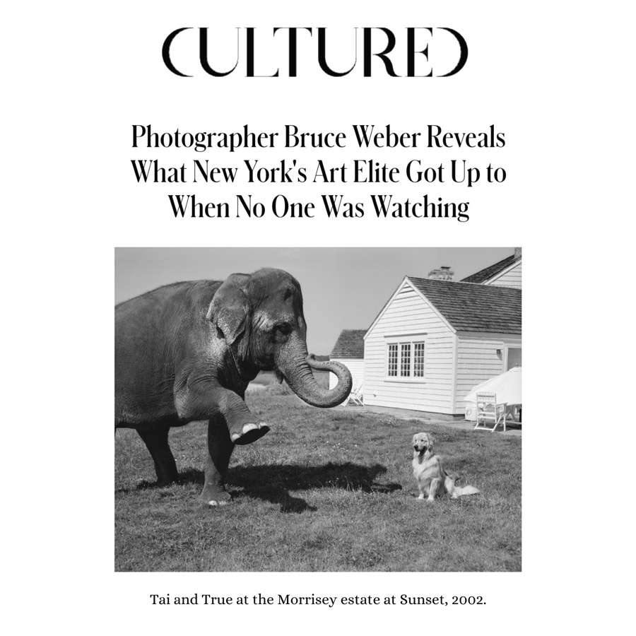 Photographer Bruce Weber Reveals What New York's Art Elite Got Up to When No One Was Watching