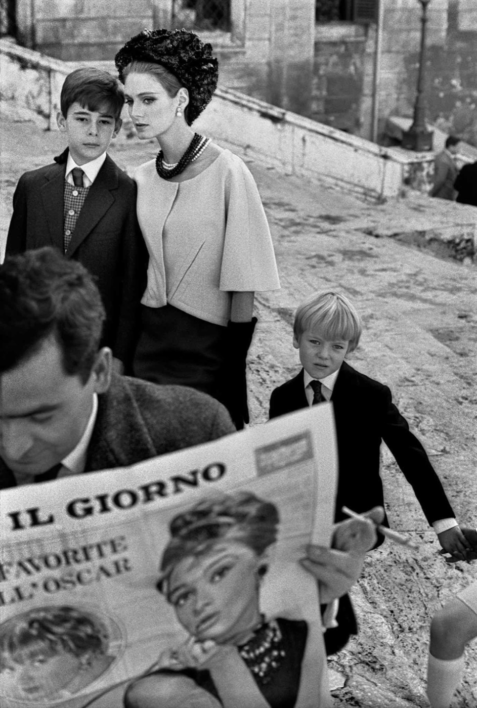 High Fashion with Deborah Dixon on the steps of Piazza di Spagna, Roma, for Harper's Bazaar