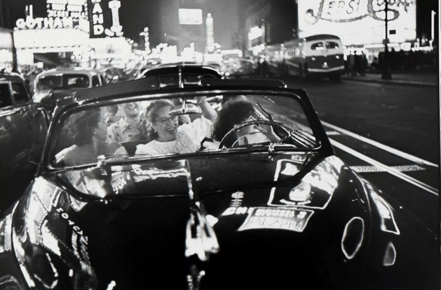 Untitled, NYC, (three girls in black car - joyride)