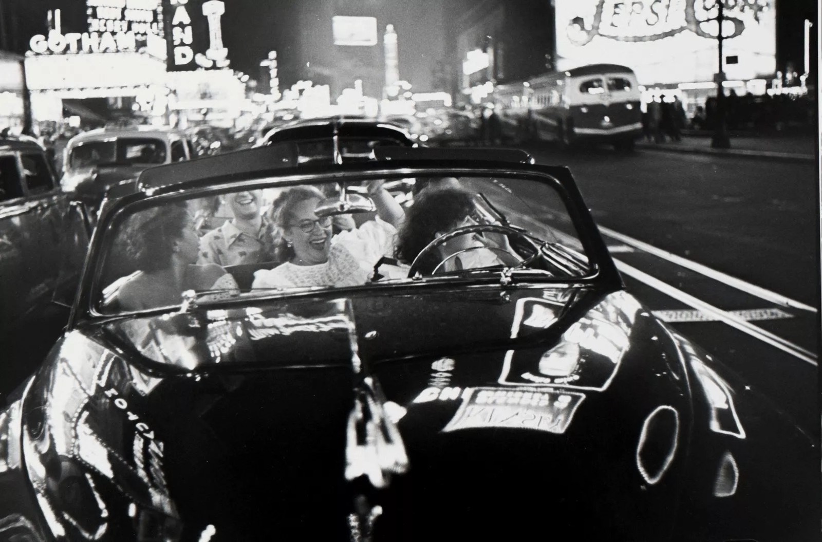 Untitled, NYC, (three girls in black car - joyride)