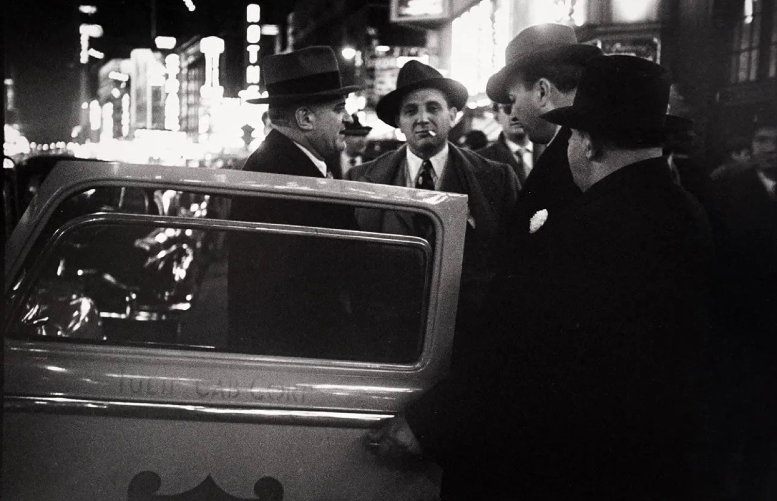 Untitled, New York City (four men with cab door)