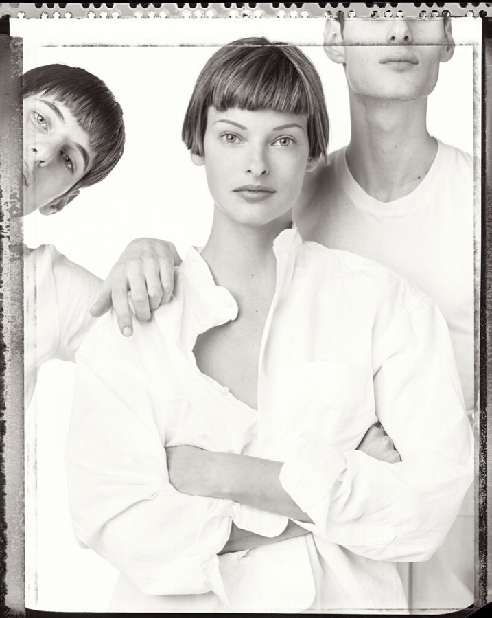 Linda Evangelista, Ian Hundley, and Marc Hundley, New York